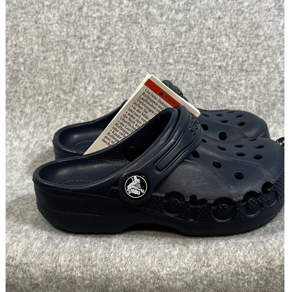 Crocs C9 Baya Clog T Toddler Size 9 Navy Blue Slip On Sandals 207012-410 NEW